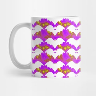 White Bats And Bows Pink Yellow Mug